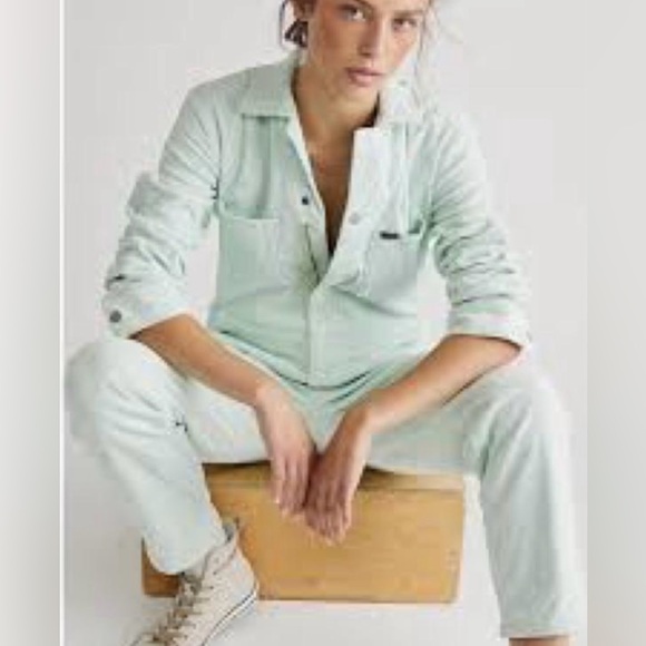 Lee Union-Alls Sea Glass Corduroy Jumpsuit. NWT - Picture 1 of 3